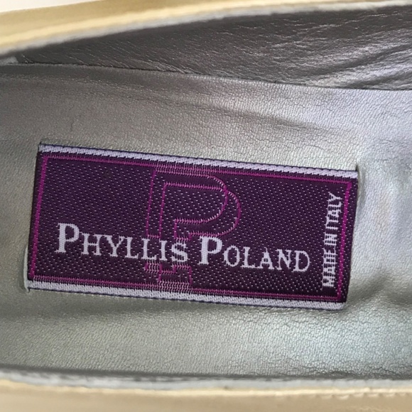 PHYLLIS POLAND Vintage Leather Heels Gold Pumps Gigi Women’s Size 8.5 - Picture 13 of 16